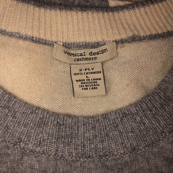 Vertical designs cashmere high low sweater - Picture 2 of 9